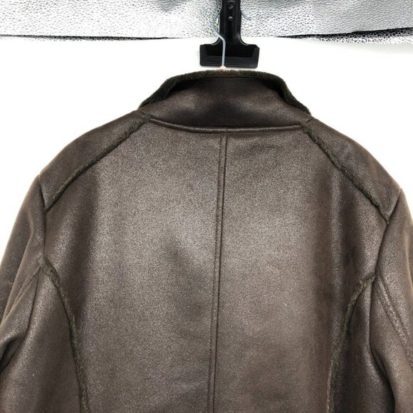 Cleo Brown Mouton Faux Suede Leather + Fur lined Marc-R Coat size  14 - Picture 13 of 16